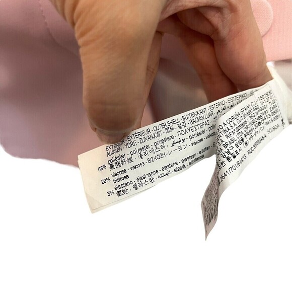 ZARA Draped Blazer Mini Dress Pink Ruched Knot Front Women’s Size XS V-Neck - Picture 12 of 13